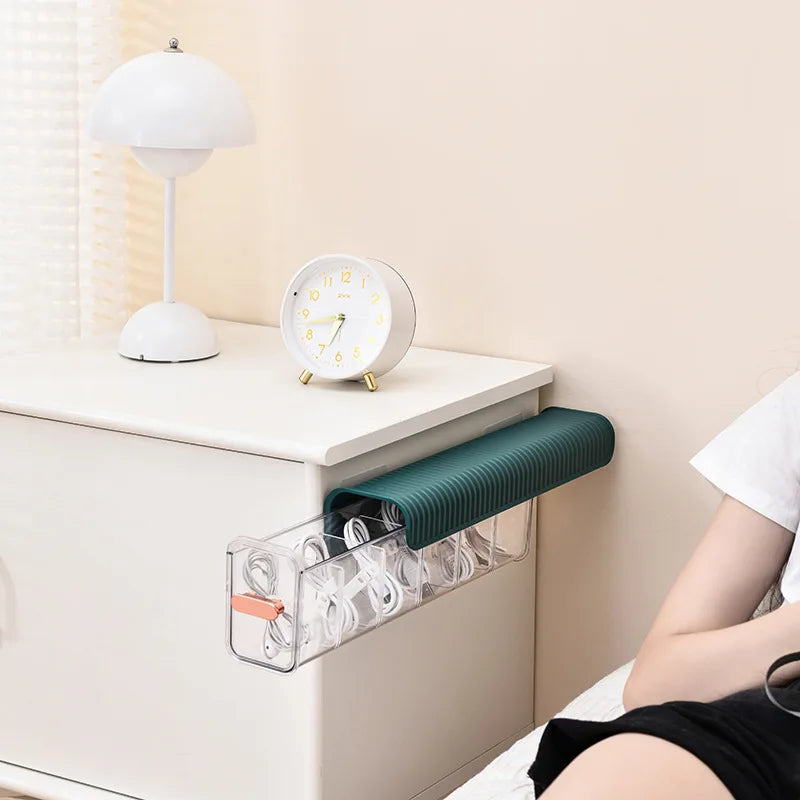 Boîte de rangement d'organisateur de câbles, boîte de gestion de câbles de bureau avec couvercle, organisateur de cordon d'alimentation avec 6 compartiments pour le bureau, la maison et le bureau