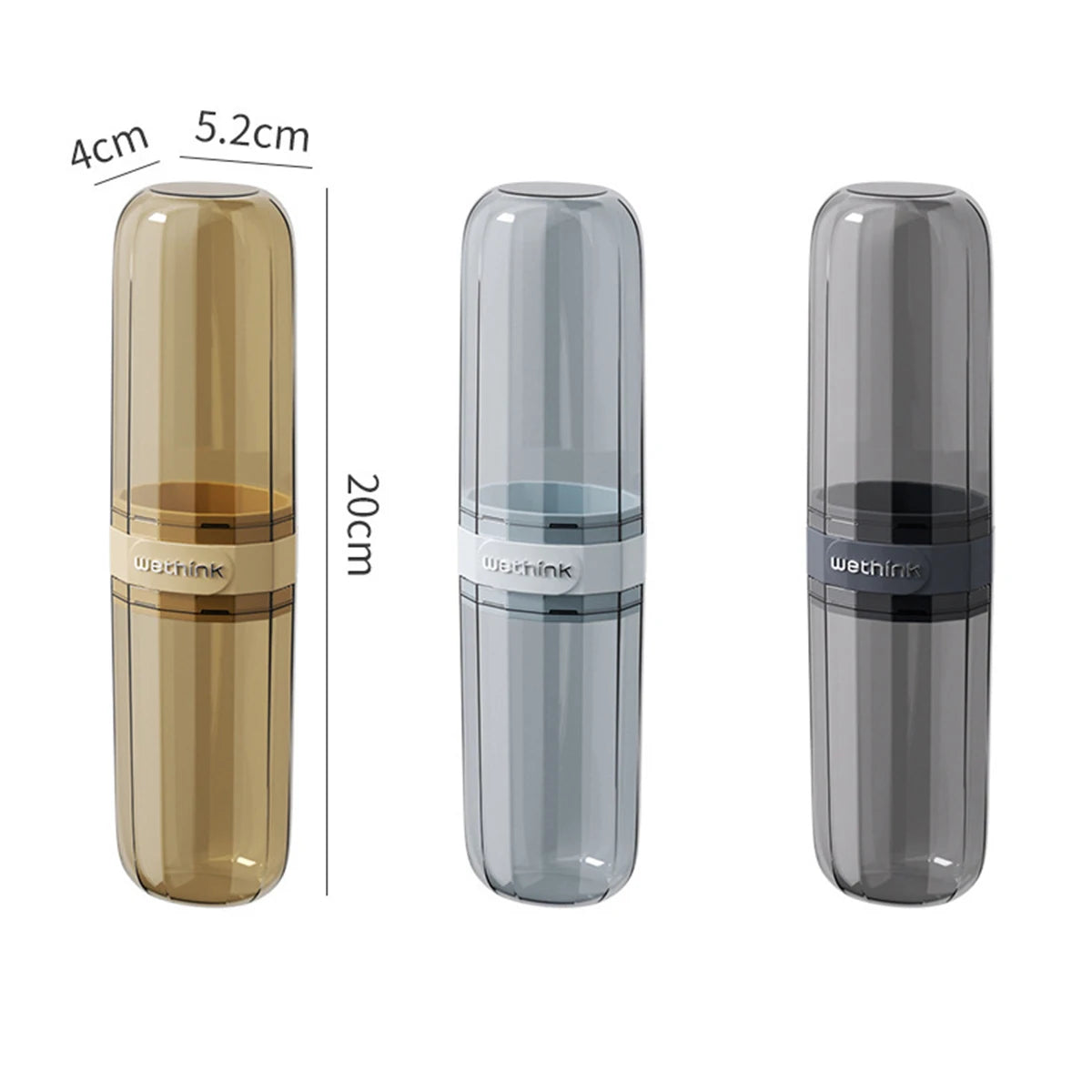 Boîte de Rangement pour Brosse à Dents de Voyage – Étui de Protection Réutilisable – PP+PS