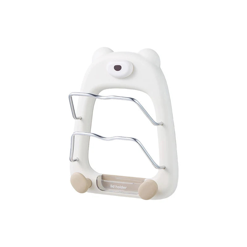 Support mural pour couvercles de casseroles à 2 niveaux, sans perçage, organisateur de casseroles adhésives pour porte d'armoire, Solution de rangement pour cuisine