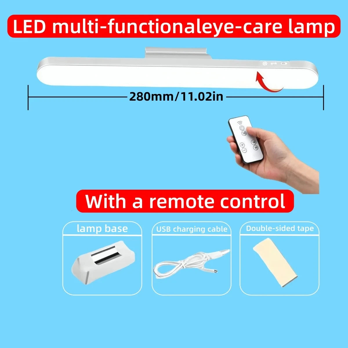 Lampe de Table LED suspendue magnétique, Rechargeable par USB, lampe de bureau, 3 couleurs, lampe de lecture, variable, pour armoire, garde-robe, veilleuse