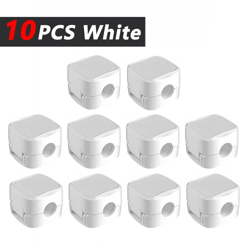 Non-magnétique, robuste  Attaches-câbles réglables pour organiser les cordons |   Organisateur adhésif sous le bureau pour la maison, le bureau, la voiture, le mur, le bureau de travail