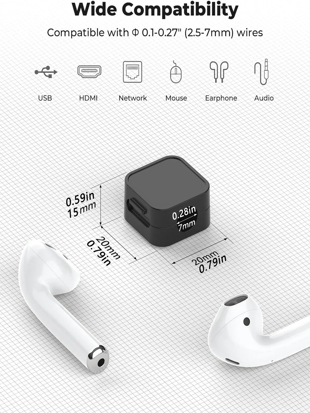 Non-magnétique, robuste  Attaches-câbles réglables pour organiser les cordons |   Organisateur adhésif sous le bureau pour la maison, le bureau, la voiture, le mur, le bureau de travail