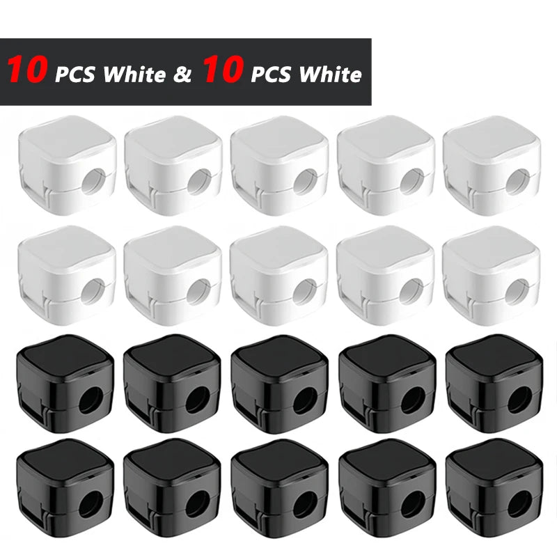 Non-magnétique, robuste  Attaches-câbles réglables pour organiser les cordons |   Organisateur adhésif sous le bureau pour la maison, le bureau, la voiture, le mur, le bureau de travail