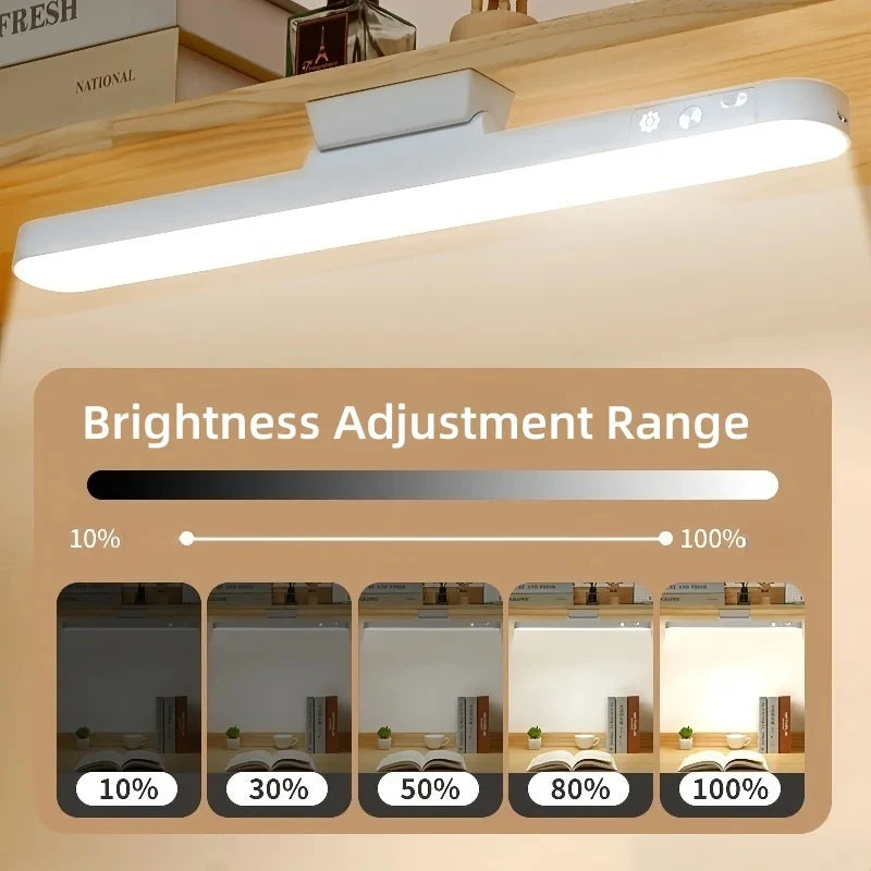 Lampe de Table LED suspendue magnétique, Rechargeable par USB, lampe de bureau, 3 couleurs, lampe de lecture, variable, pour armoire, garde-robe, veilleuse